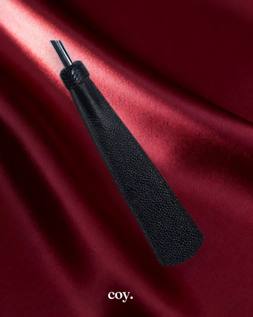 Bound X Textured Leather Paddle With Metal Handle — Coy