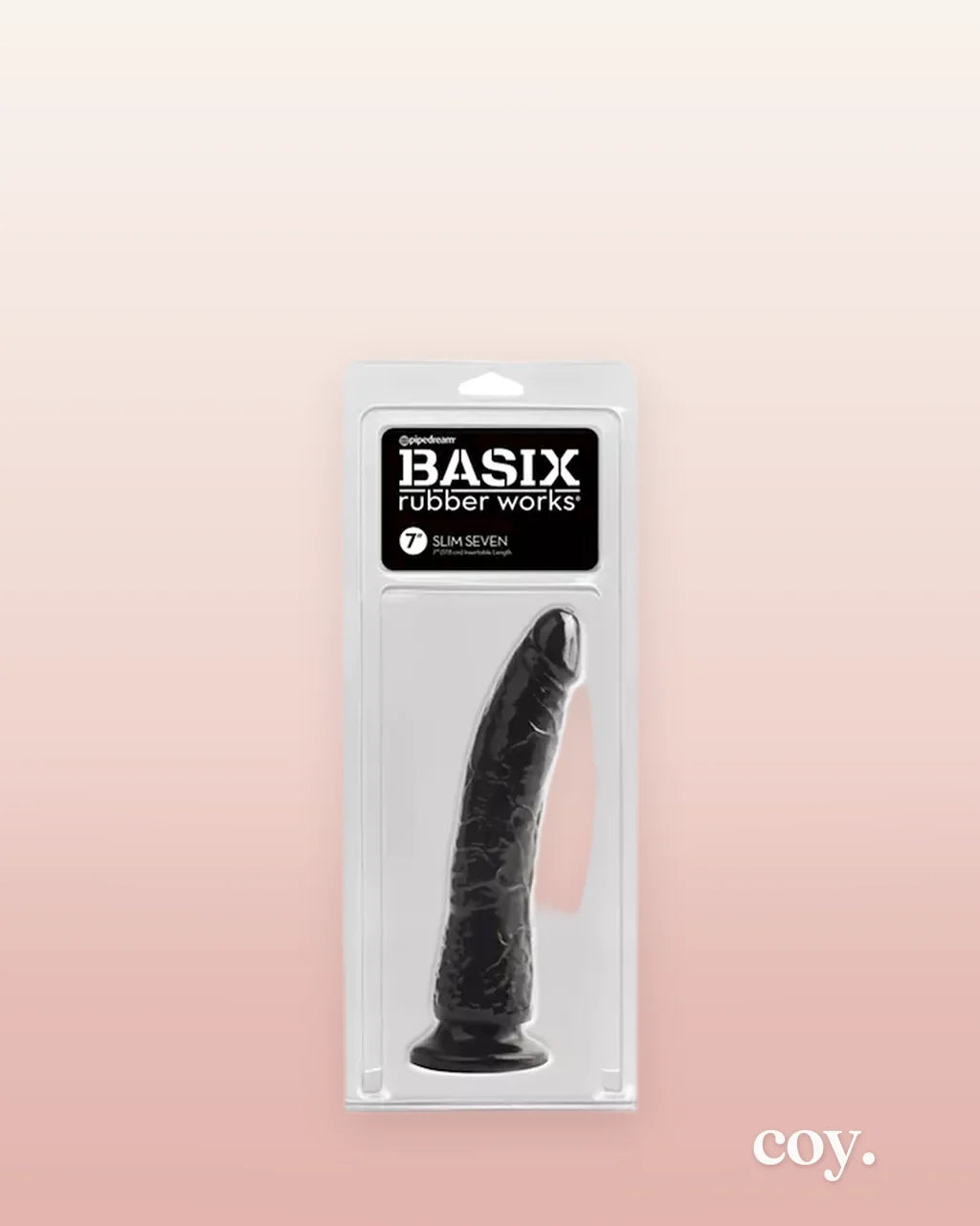 Basix Slim 7 Inch Suction Cup Dildo — Coy