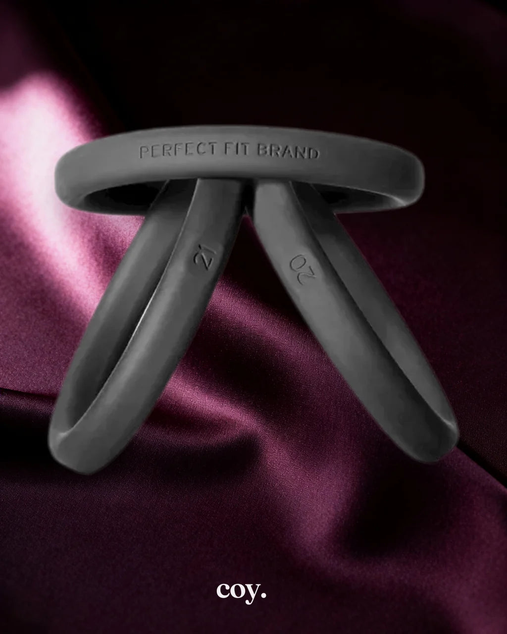 Perfect Fit Xact-Fit Kit L-X Cock Ring — Black — Coy