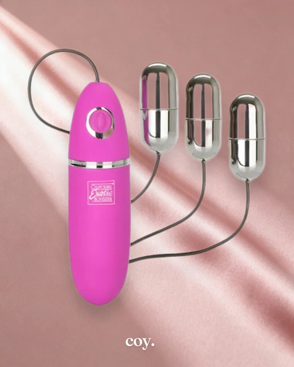 Cal Exotics Power Play Triple Bullet — Silver — Coy