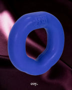 OxBalls Fit Ergo Long Wear Cock C-Ring — Blue — Coy