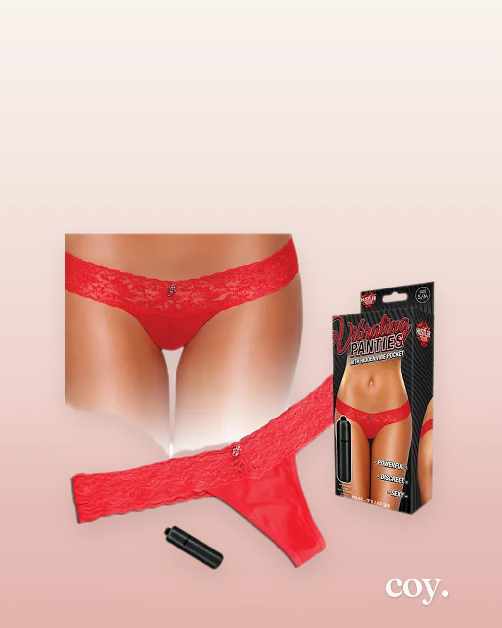 Vibrating Lace Thong — Coy