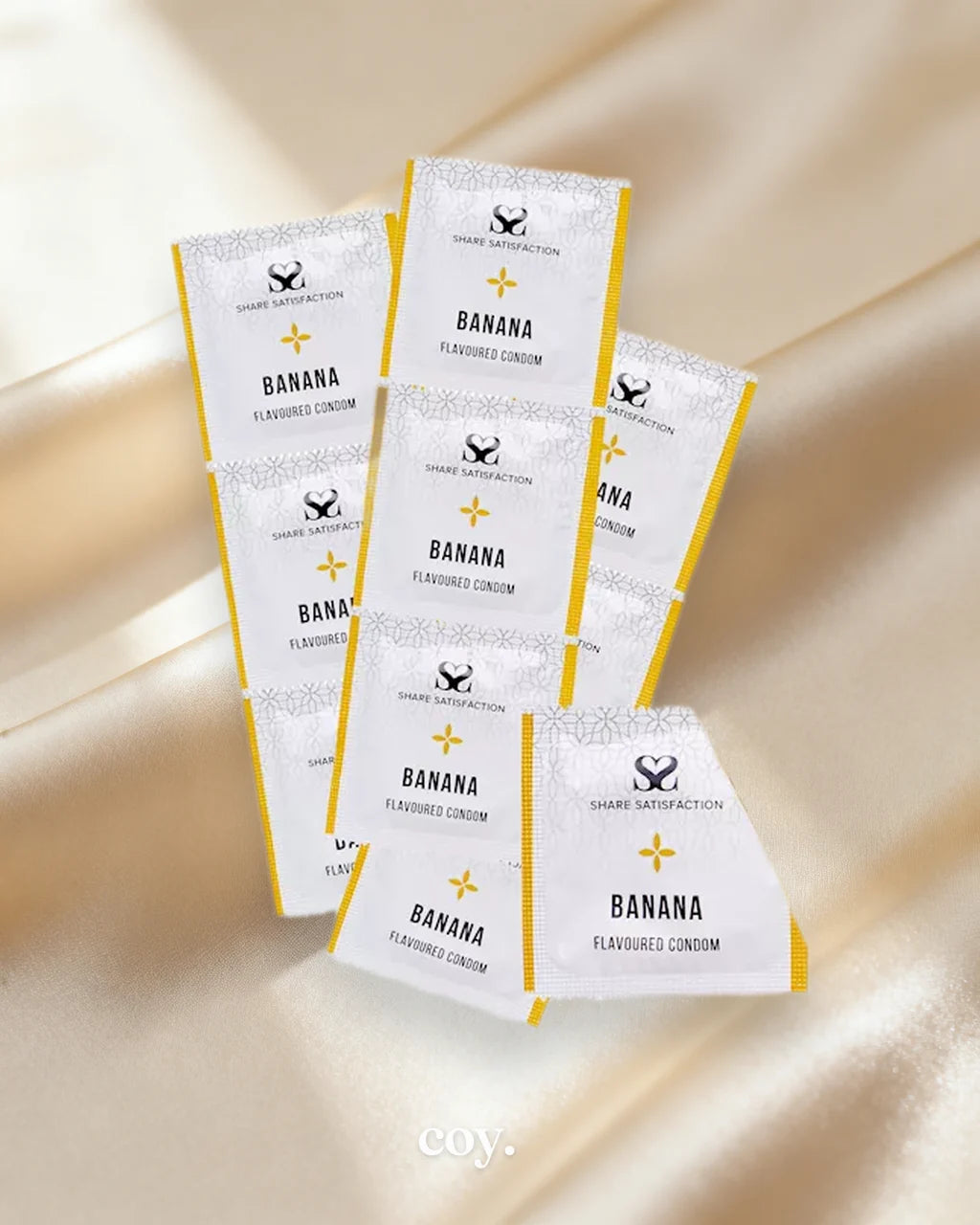 Share Satisfaction Banana Flavoured Condoms 100 Bulk Pack — Coy