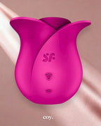 Satisfyer Pro 2 Modern Blossom 2.6 Inch Air-Pulse Vibrator — Red — Coy