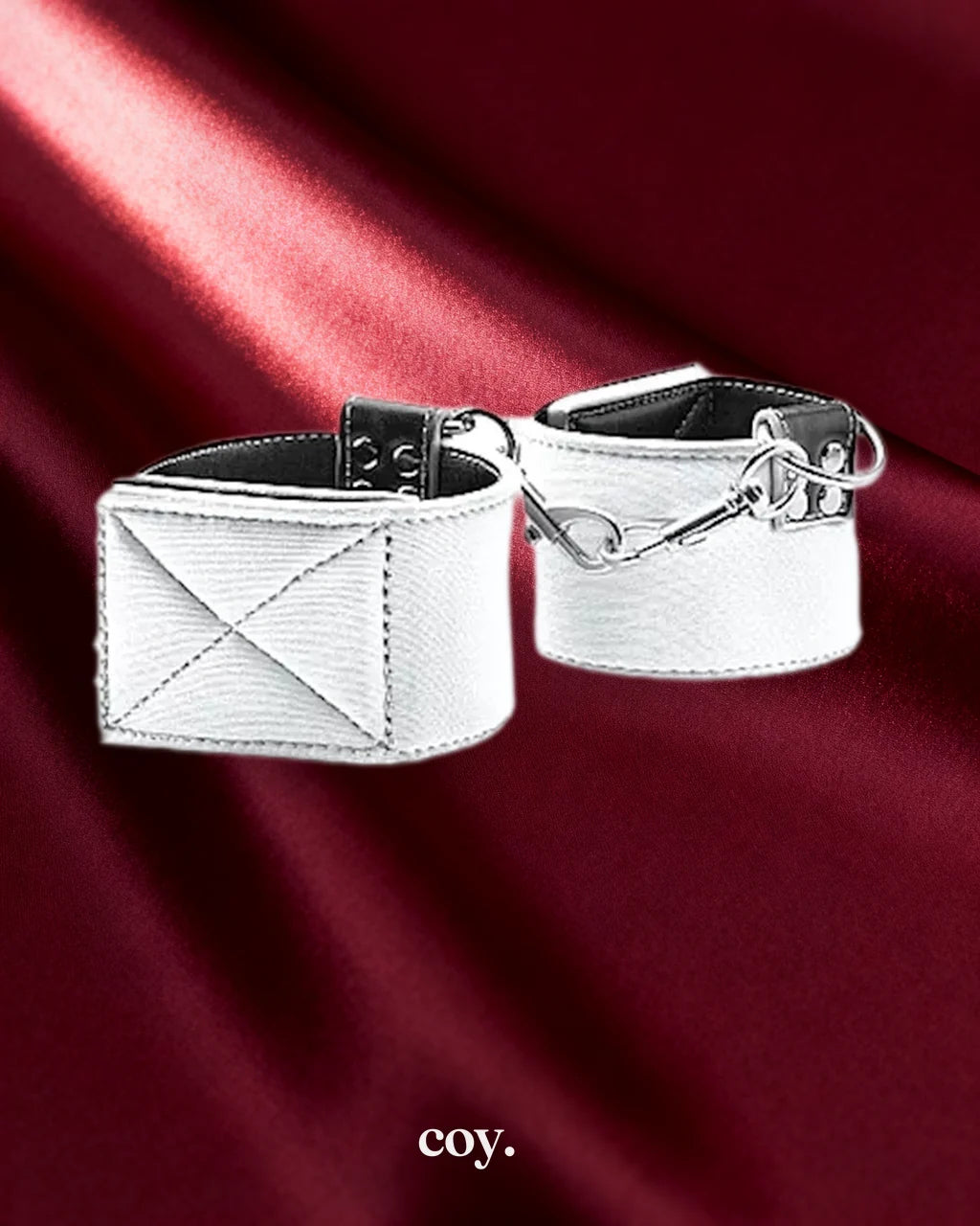 Shots Toys Reversible Ankle Cuffs — White — Coy