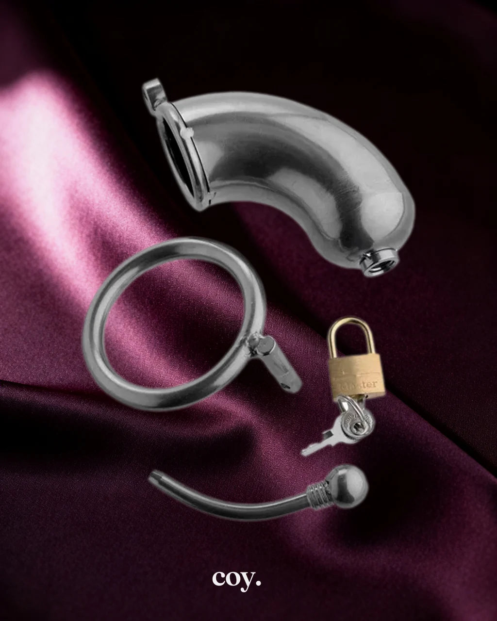 Chastity Cage With Urethral Insert — Coy