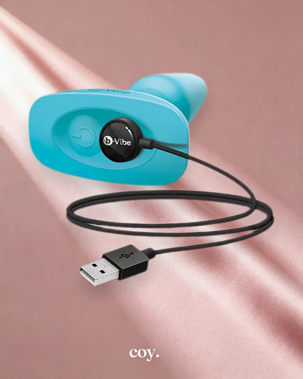 B-Vibe USB Rechargeable Rimming Plug 5.8 Inch — Teal — Coy