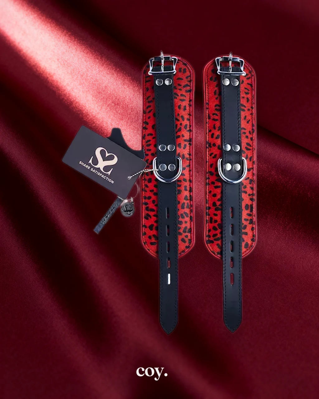 Share Satisfaction Bound X Leopard Print Hair-On Leather Cuffs — Coy