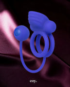 Cal Exotics Silicone Rechargeable Dual Rockin' Rim Enhancer Cock Ring — Coy