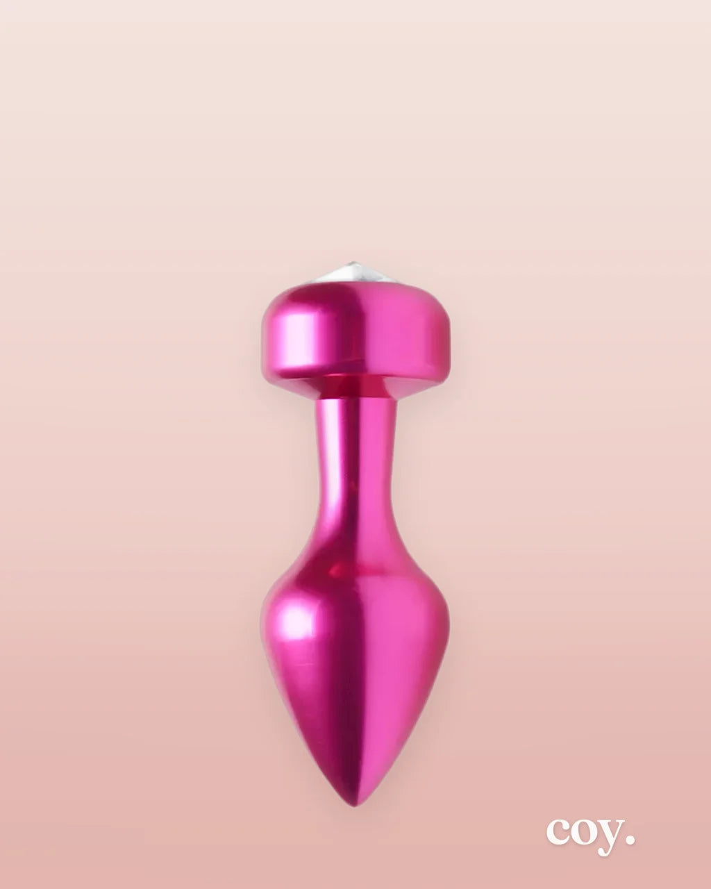 Solitaire Gem Accented Aluminum Anal Plug — Coy
