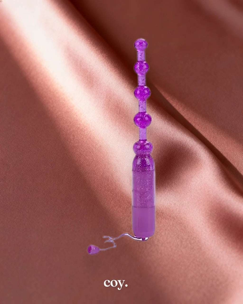 Waterproof Vibrating Pleasure Beads Purple — Coy