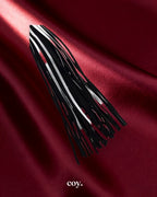 Bound X Silver Metallic Leather Flogger — Coy