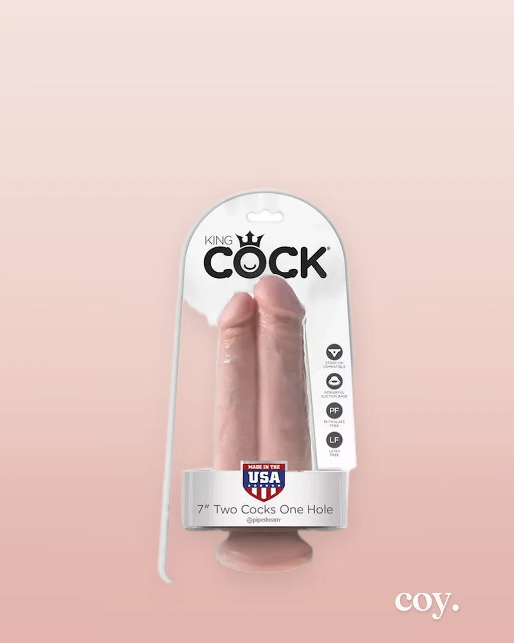 King Cock 7 Inch Two Cocks One Hole — Coy