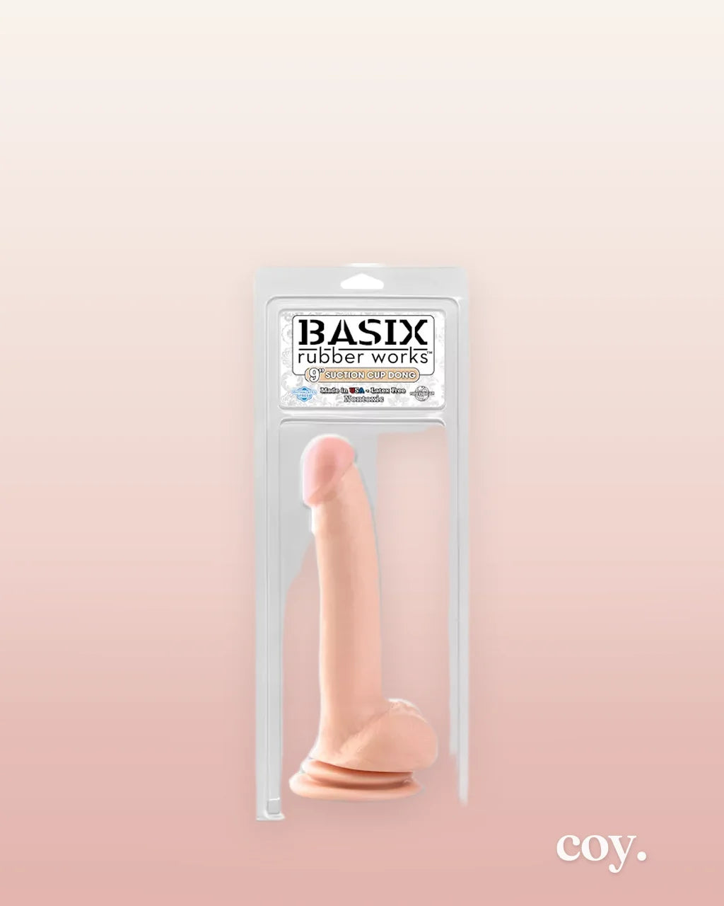 Basix 9 Inch Suction Cup With Dong — Coy