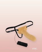 Size Matters Erection Assist Hollow Strap-On Vibe — Coy