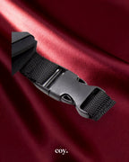 Leather Play Buckle Cuffs — Black — Coy