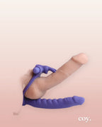 Double Delight Dual Penetration Vibrating Rabbit Cock Ring — Coy