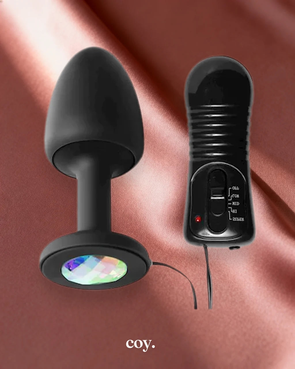Paragon Gem Accented Vibrating Anal Plug With Internal Stimulation — Coy