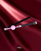 Leather Play The Classic Ball Gag — Pink — Coy