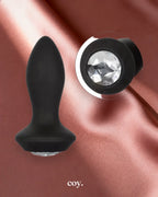 Power Gem Vibrating Petite Crystal Probe 3.75 Inch — Black — Coy