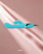 Enchanted Lover Rabbit Vibrator 9.1 Inch — Turquoise — Coy