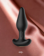 Amore Deluxe Chastity Remote Control Anal Plug 6.4 Inch — Black — Coy