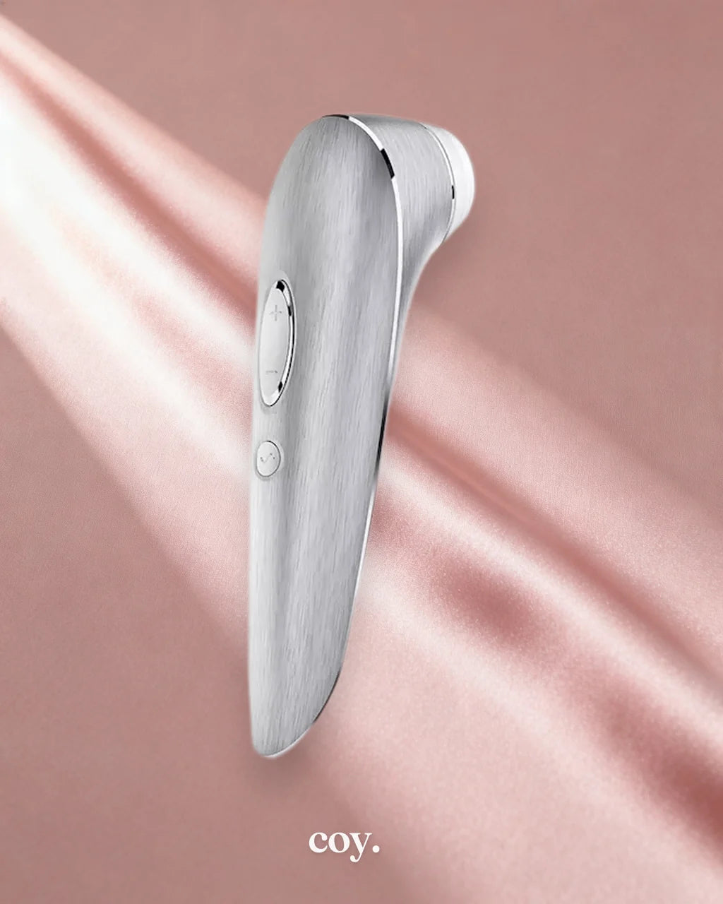 Satisfyer Luxury High Fashion Clit Clitoral Vibrator — Silver — Coy