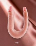 King Cock U-Shaped Medium Double Trouble Dildo — Coy