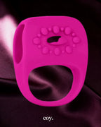 Jopen Halo Vibrating Cock Ring — Pink — Coy