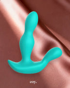 Amore Wireless Remote Control Prostate Anal Vibrator 4.8 Inch — Teal — Coy