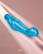 Cal Exotics Sparkle "G" Glitz 6.2 Inch G-Spot Vibrator — Blue — Coy