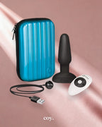 B-Vibe USB Rechargeable Rimming Plug 5.8 Inch — Black — Coy