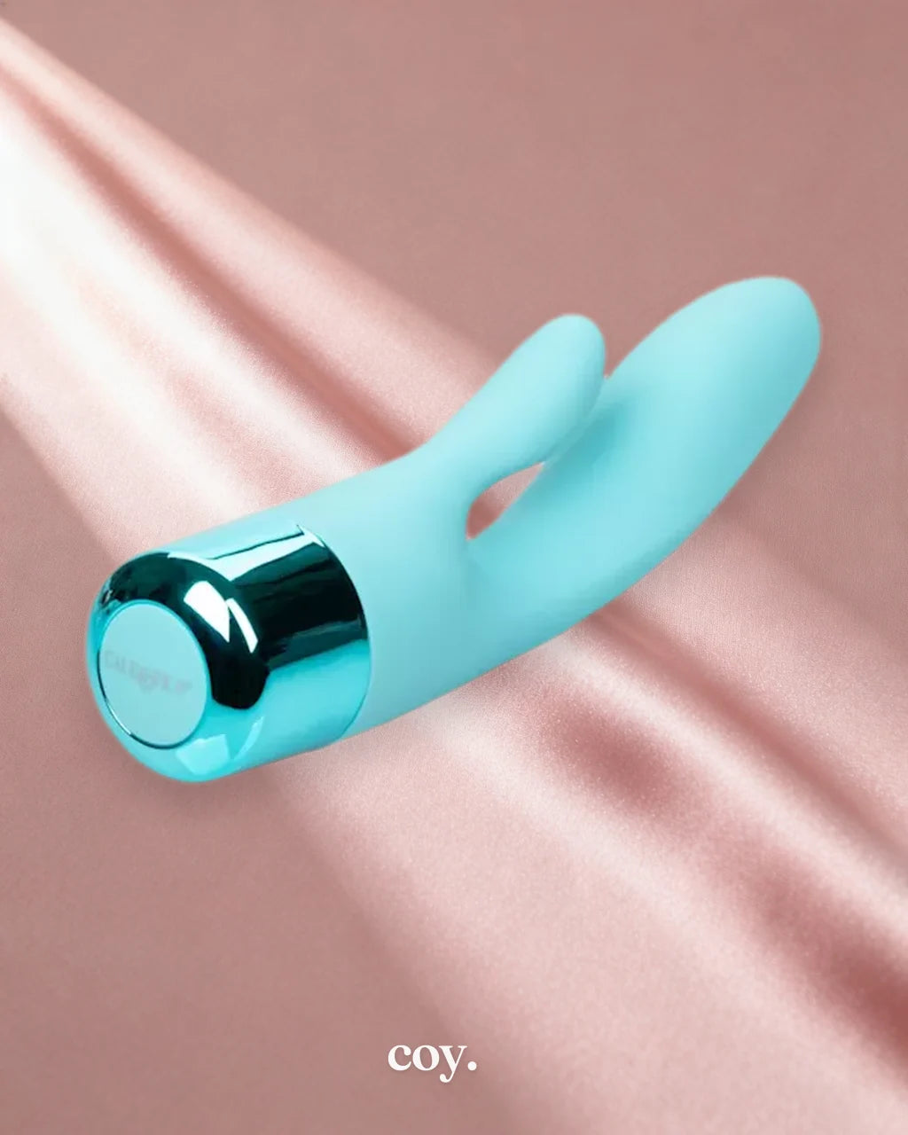 Cal Exotics Eden Lover Rabbit Vibrator 4 Inch — Teal — Coy