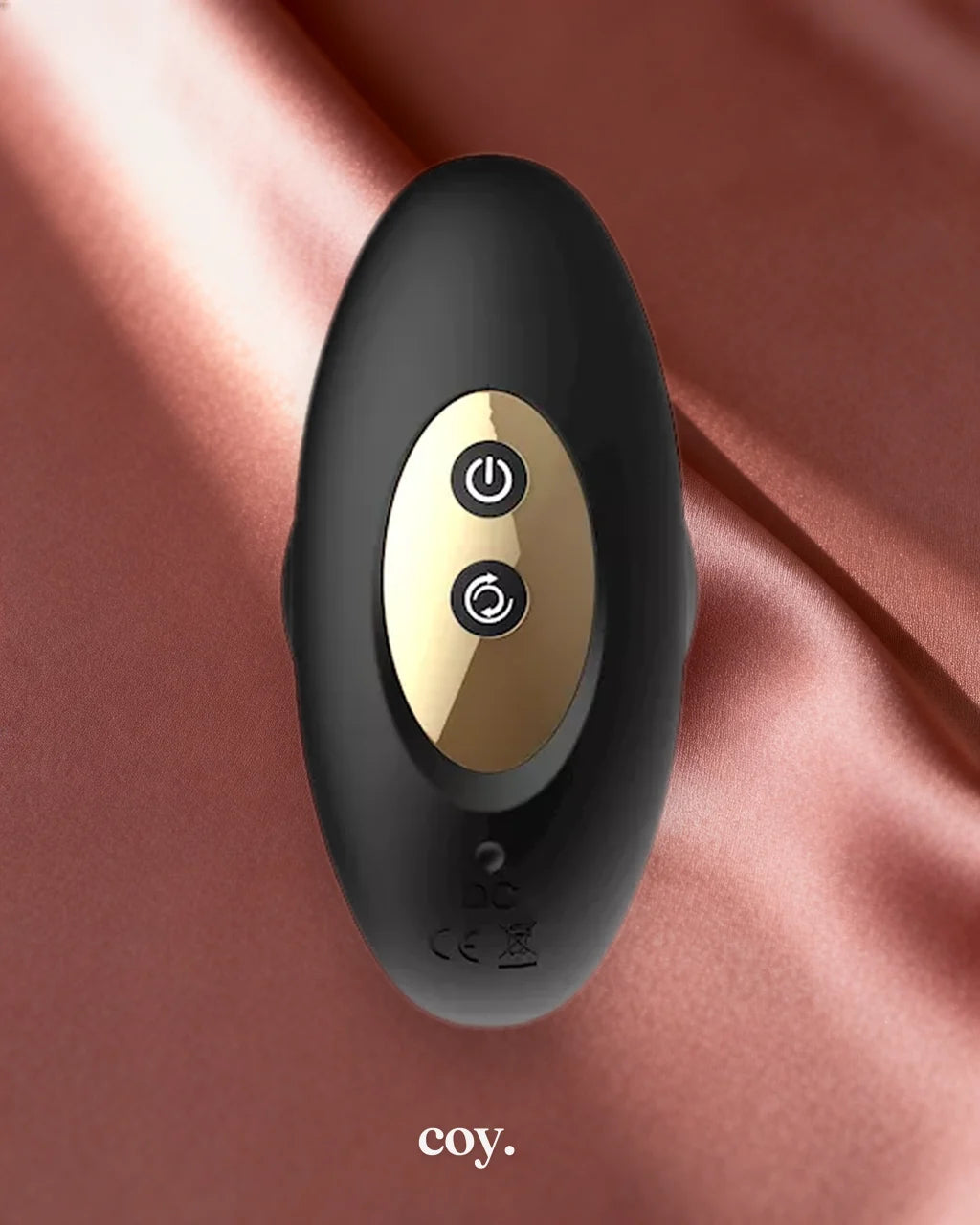 Amore Deluxe Chastity Remote Control Anal Plug 6.4 Inch — Black — Coy