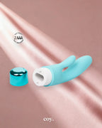 Cal Exotics Eden Lover Rabbit Vibrator 4 Inch — Teal — Coy