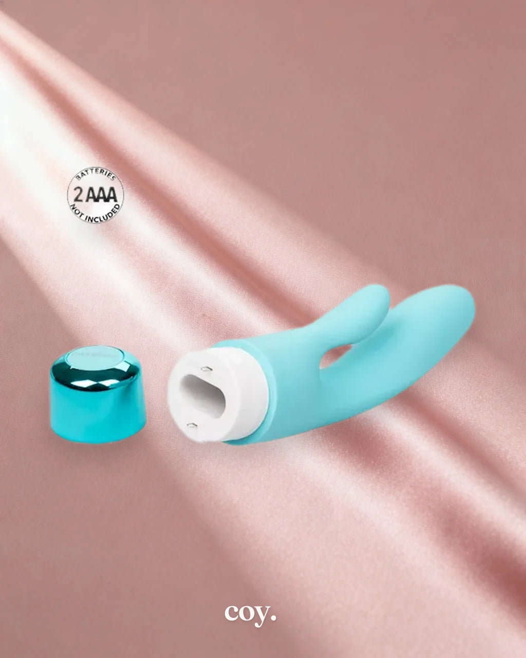 Cal Exotics Eden Lover Rabbit Vibrator 4 Inch — Teal — Coy