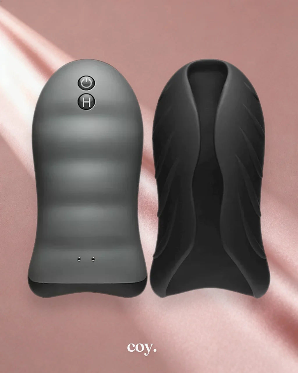 Vibrating Silicone Warming Stroker — Coy