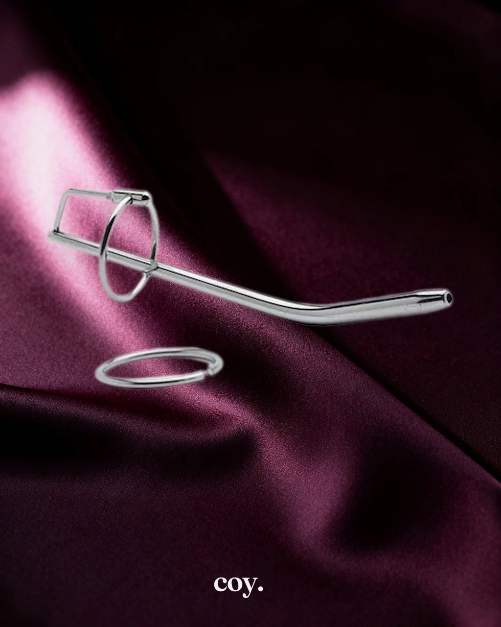 Kink Range Stainless Steel Ring and Penis Plug 7.5 Inch — Coy