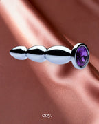 Share Satisfaction Kink Range Jeweled Bulbed Butt Plug 5.2 Inch — Coy