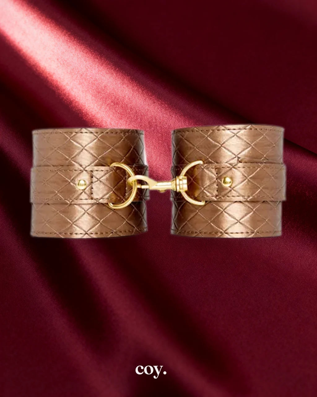 X-Play Quilted Ankle Cuffs — Bronze — Coy