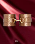 X-Play Quilted Ankle Cuffs — Bronze — Coy