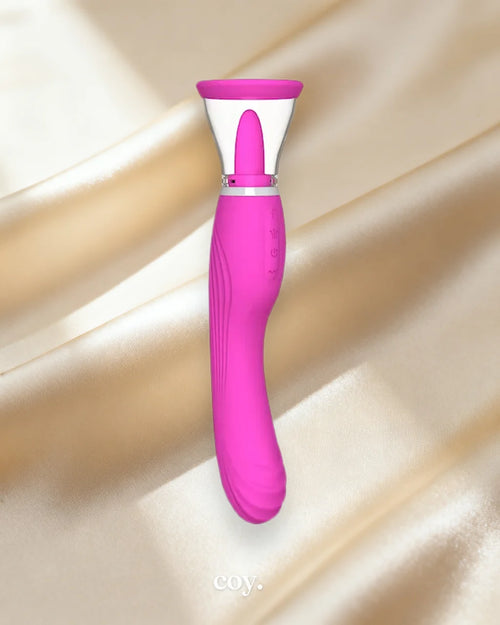 Lottie Pussy Pump and Licking Vibrator — Coy
