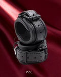 Leather Play Neoprene Range Wrist Cuffs — Black — Coy