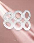 OxBalls Willy Rings Cockring Pack Set of 3 Novelty — White — Coy