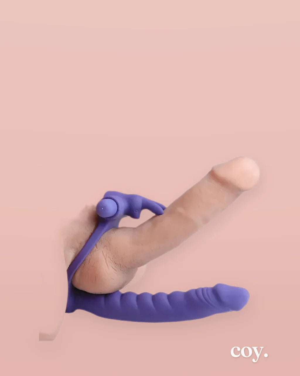 Double Delight Dual Penetration Vibrating Rabbit Cock Ring — Coy