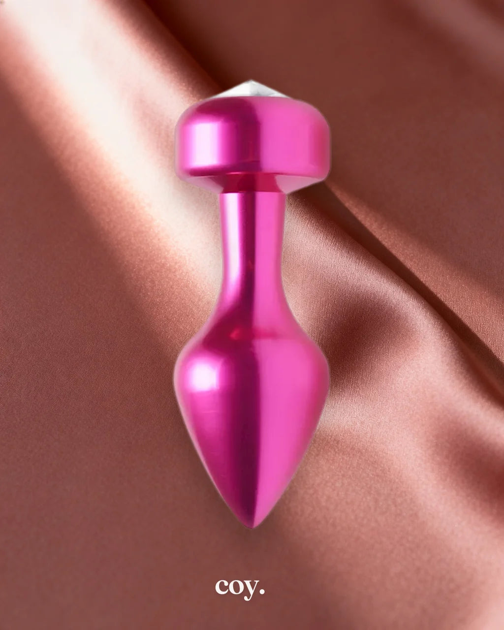 Solitaire Gem Accented Aluminum Anal Plug — Coy