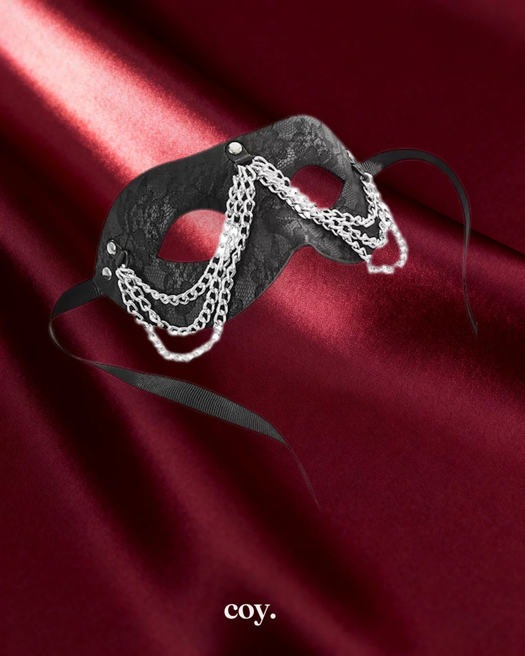 Sincerely Chained Lace Mask — Coy