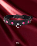 Bound X Pink Crystal Stud Collar — Coy
