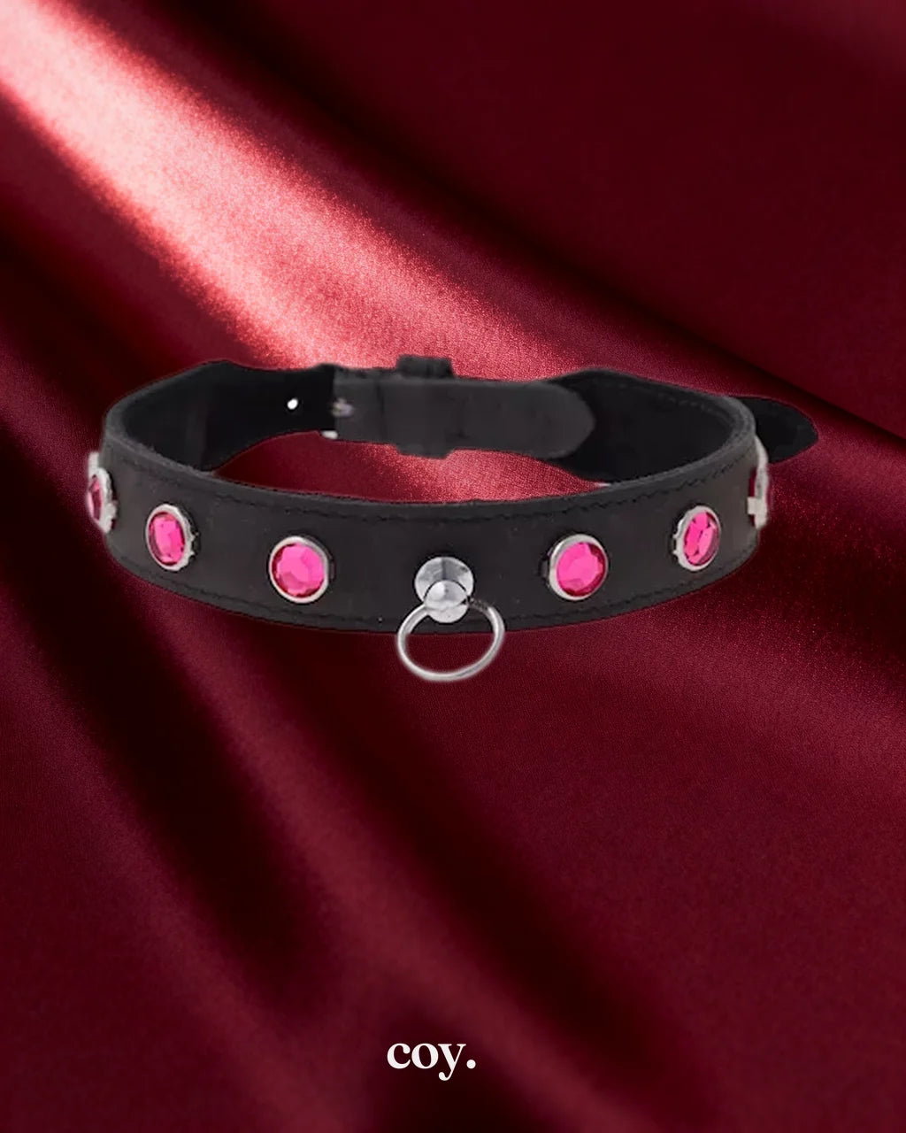 Bound X Pink Crystal Stud Collar — Coy