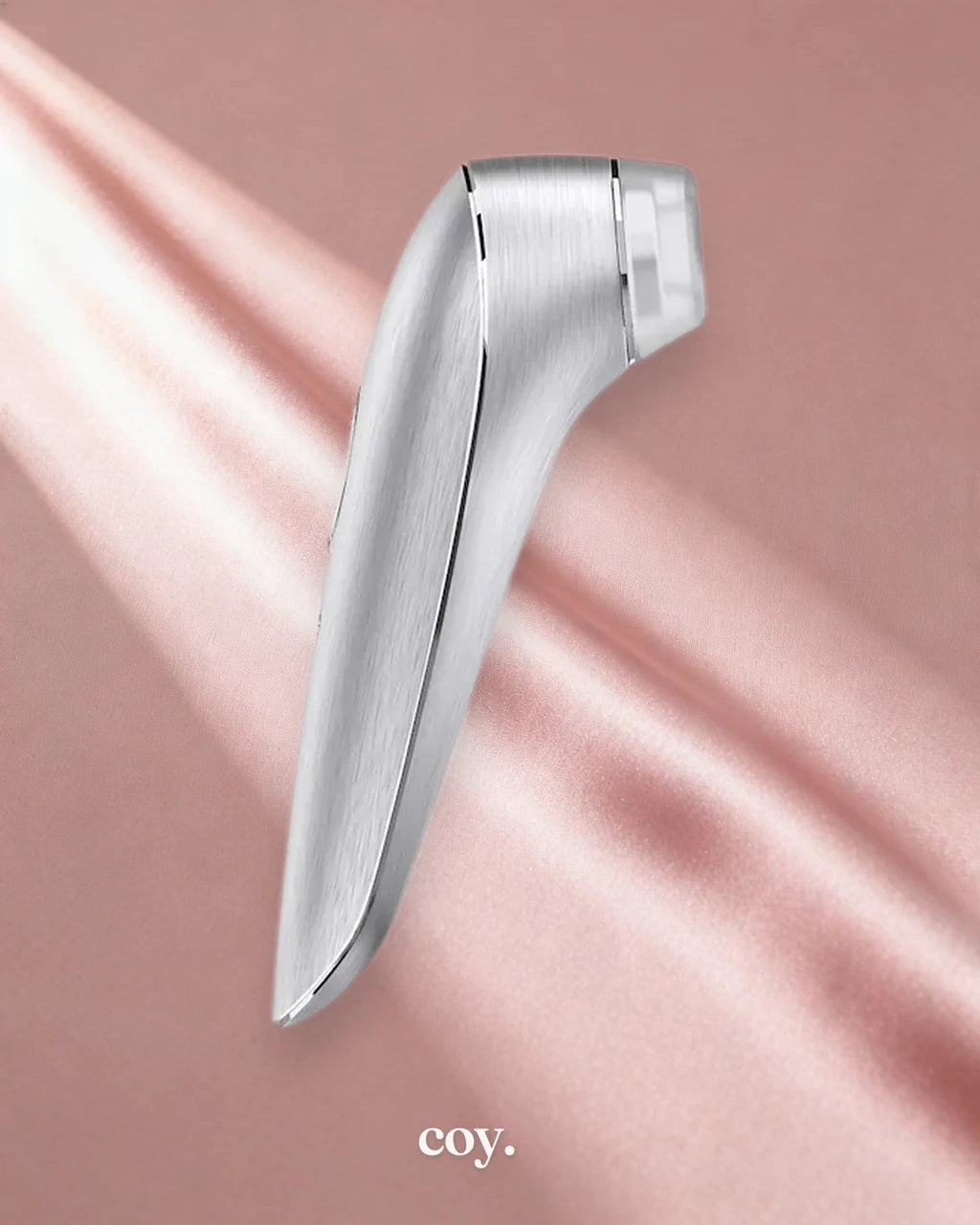 Satisfyer Luxury High Fashion Clit Clitoral Vibrator — Silver — Coy